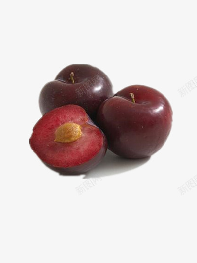 深红色红布李png免抠素材_新图网 https://ixintu.com 成熟李子 李子 水果 红果子 食物