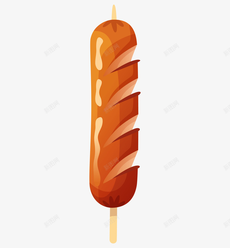 卡通手绘快餐美食火腿肠png免抠素材_新图网 https://ixintu.com 创意 动漫动画 卡通手绘 快餐美食 火腿 简约