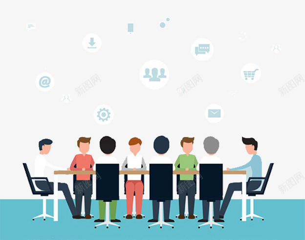 开会会议图案psd免抠素材_新图网 https://ixintu.com 会议 会谈 商业 商谈 开会