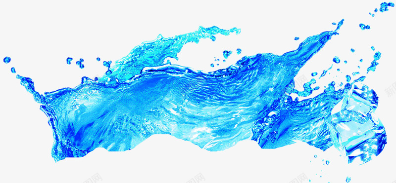 动感蓝水造型png免抠素材_新图网 https://ixintu.com 动感 蓝水 造型