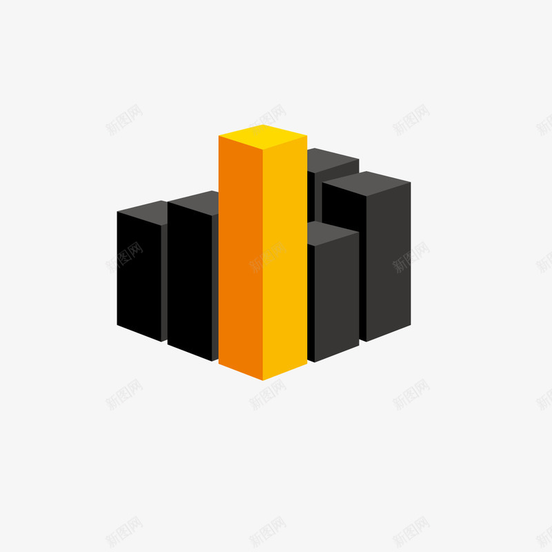 方形条幅模块矢量图图标eps_新图网 https://ixintu.com LOGO netLOGO 企业文化 装饰 黄色 矢量图