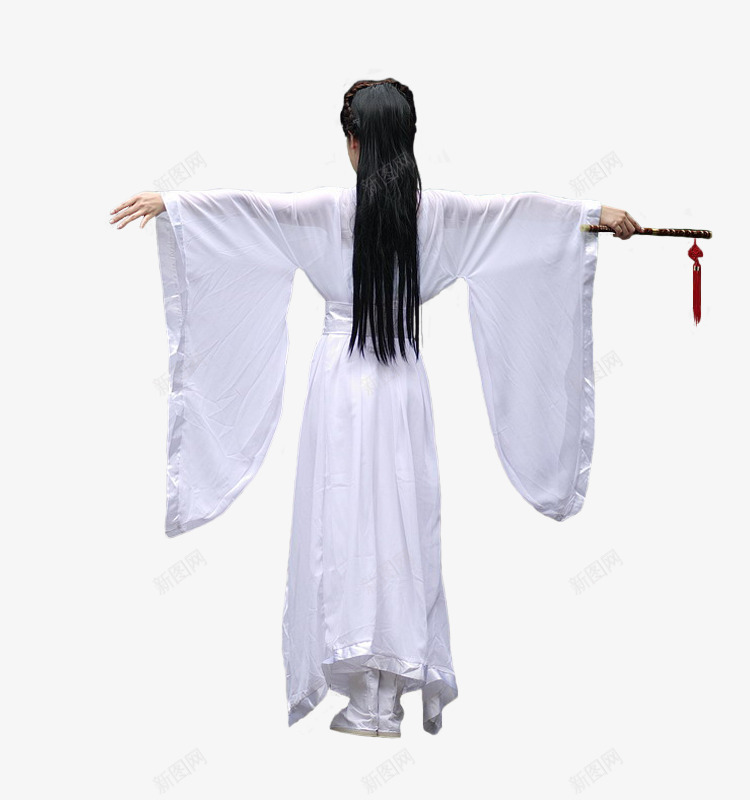 白衣女子造型长发飘飘png免抠素材_新图网 https://ixintu.com 女子 白衣 造型 长发 飘飘