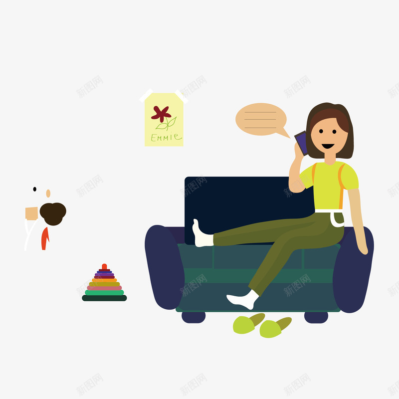 坐在沙发上的人矢量图eps免抠素材_新图网 https://ixintu.com png素材 人 沙发 矢量图