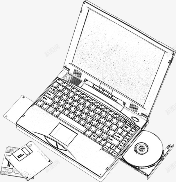 黑色数码电脑png免抠素材_新图网 https://ixintu.com 数码 电脑 设计 黑色