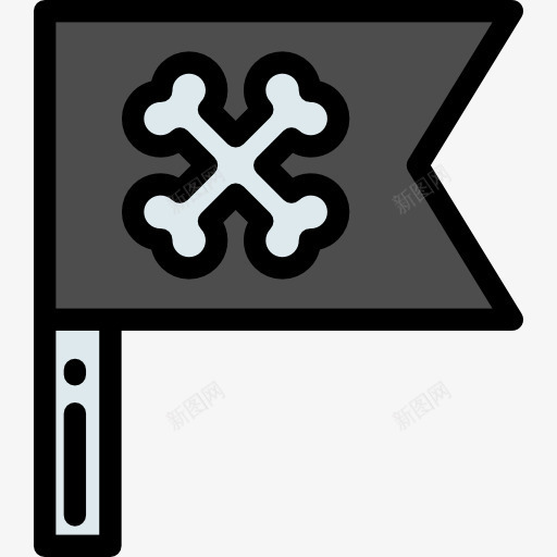 快乐的罗杰图标png_新图网 https://ixintu.com 旗帜 标志 海盗 海盗旗 骨头
