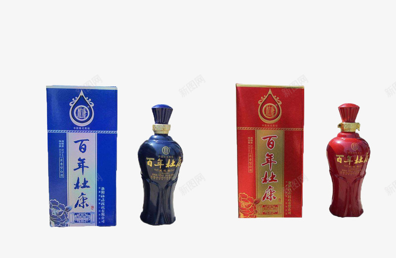 中国杜康酒红色经典蓝色png免抠素材_新图网 https://ixintu.com 中国 杜康酒 红色 经典