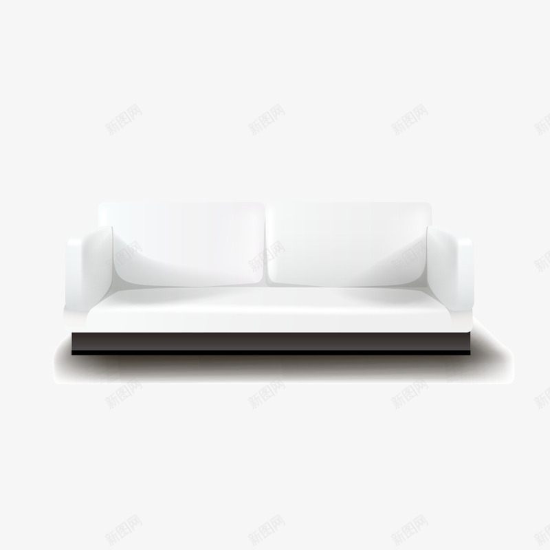 白色经典沙发png免抠素材_新图网 https://ixintu.com 家具 沙发 白色沙发