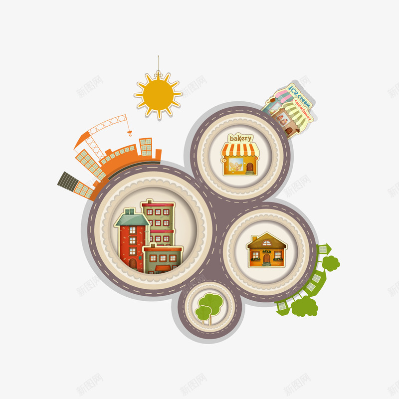创意房产图案矢量图ai免抠素材_新图网 https://ixintu.com 创意房产广告 地产 建筑 房产 房子 矢量图