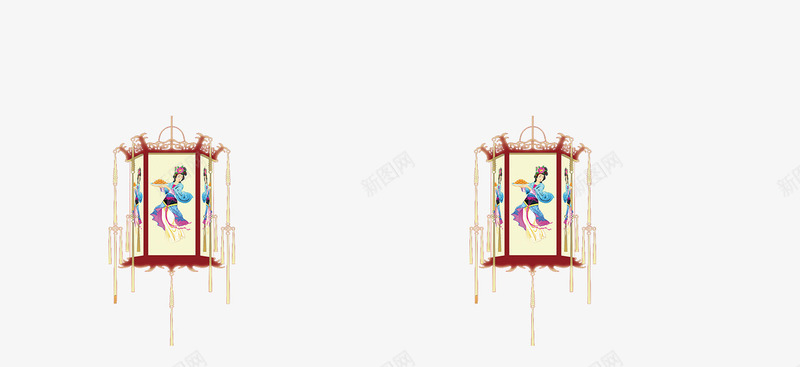 灯笼psd免抠素材_新图网 https://ixintu.com 古代灯笼 方形灯笼