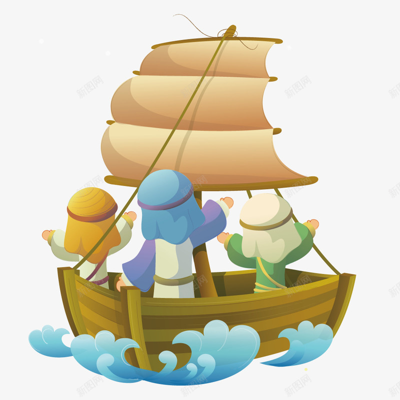 海里行驶中的农民矢量图ai免抠素材_新图网 https://ixintu.com 农民 手绘 插画 航海 船 矢量图