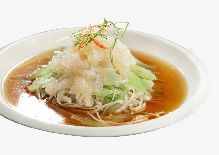 葱油海蜇png免抠素材_新图网 https://ixintu.com 产品实物 海蜇 美食 葱