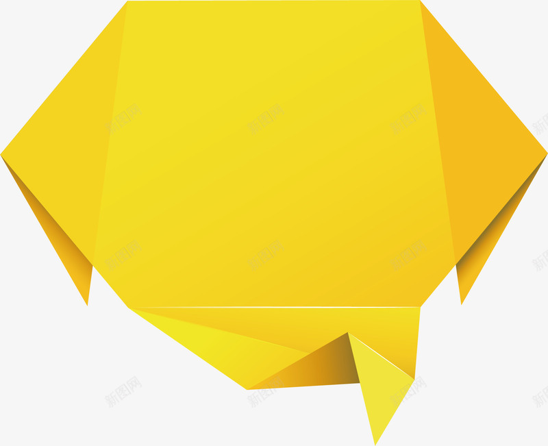 折纸装饰矢量图ai免抠素材_新图网 https://ixintu.com 折纸 折纸形状 折纸艺术 黄色 矢量图