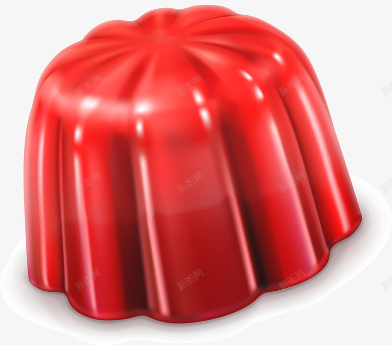 红色美味果冻png免抠素材_新图网 https://ixintu.com 水果冻 甜品 甜食 红色果冻 美味食品 装饰图案 食物