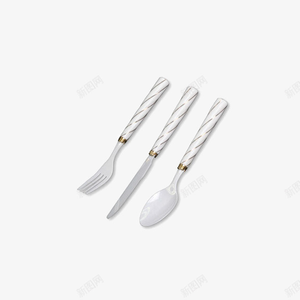 德利尔西餐餐具三件套餐桌用具png免抠素材_新图网 https://ixintu.com 产品实物 刀叉勺 白瓷刀叉勺