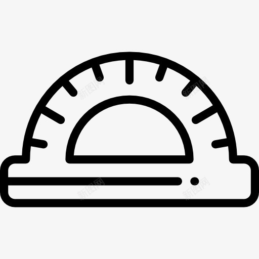 量角器图标png_新图网 https://ixintu.com 学校材料 工具和用具 教育规律 测量器具 编辑工具 量角器