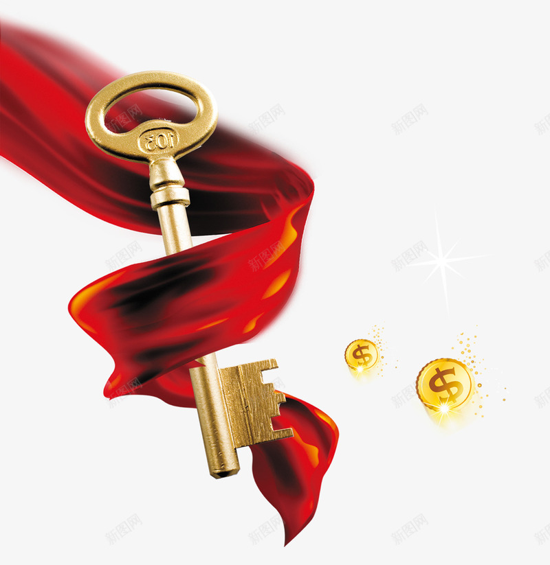 金融理财红布金钥匙png免抠素材_新图网 https://ixintu.com 理财 红布 金融 金钥匙
