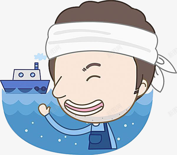 手绘航海的人png免抠素材_新图网 https://ixintu.com 人 手绘画 矢量装饰 航海 船 装饰