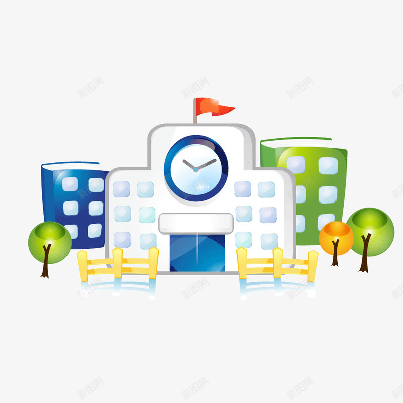 彩色儿童卡通学校矢量图ai免抠素材_新图网 https://ixintu.com 儿童 卡通 卡通彩色 学校 彩色 矢量图