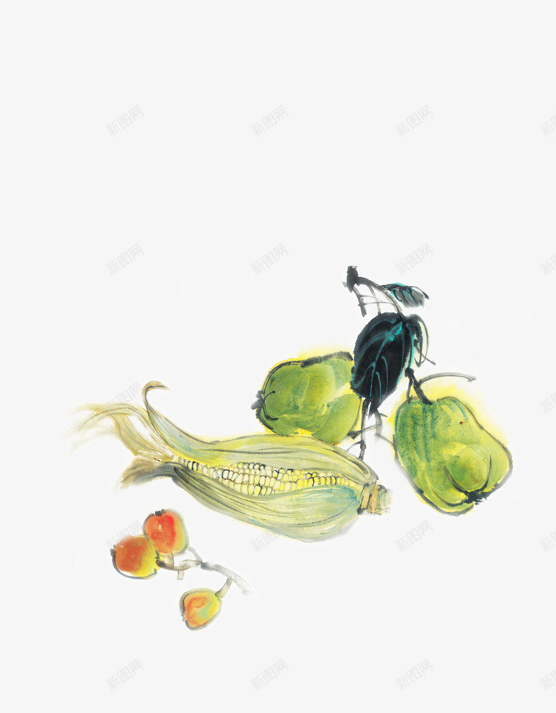 艺术培训美术水彩1png免抠素材_新图网 https://ixintu.com 水彩画 玉米 美术培训 艺术培训