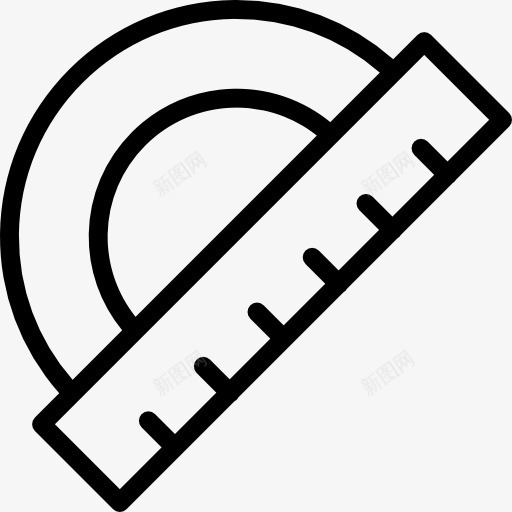 圆尺图标png_新图网 https://ixintu.com 学校材料 工具 测量 统治者