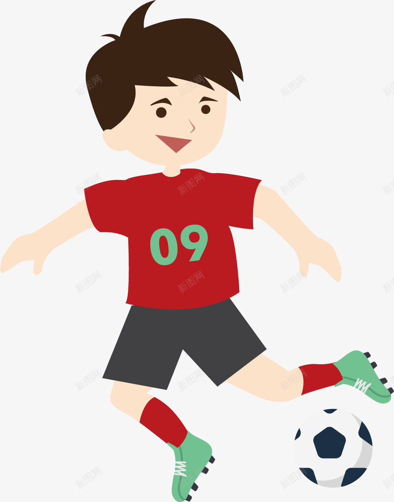 儿童踢足球png免抠素材_新图网 https://ixintu.com 儿童 小孩 踢足球
