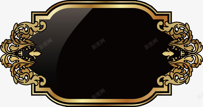 纹理花边png免抠素材_新图网 https://ixintu.com 古典纹样 徽章 矢量金色古典纹样图片边框免费下载 经典花边 豪华 金色花纹