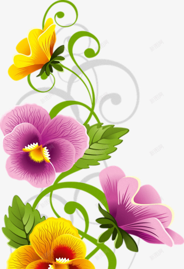 花朵边框边角装饰png免抠素材_新图网 https://ixintu.com PNG 免抠 国外 精美 素材 花朵 花纹素材 装饰素材 装饰花纹 边框 边角