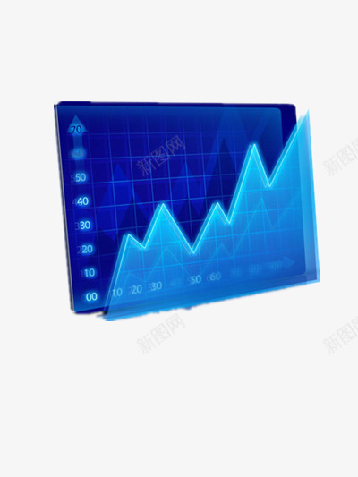 统计表png免抠素材_新图网 https://ixintu.com 上升趋势 商业金融 科技蓝 箭头涨价