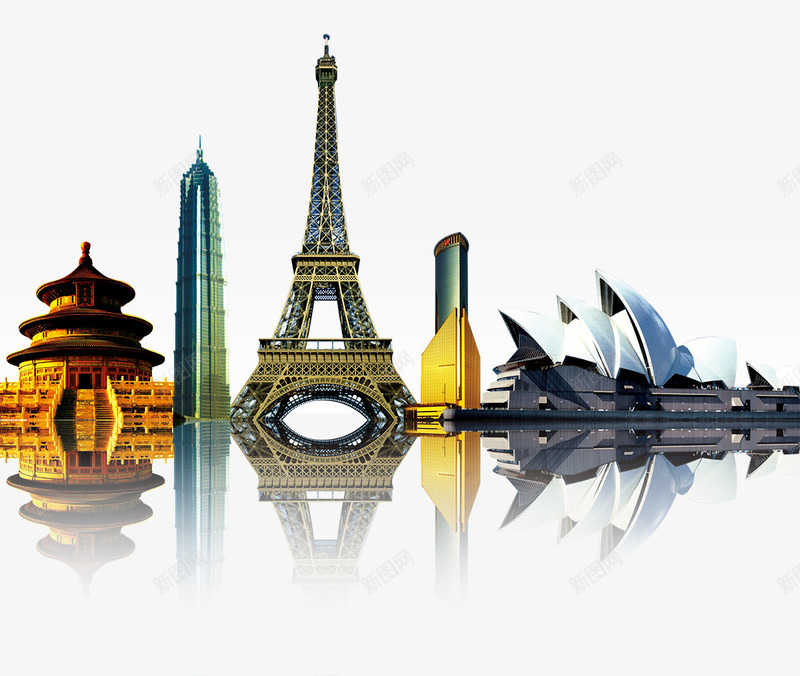 世界名胜png免抠素材_新图网 https://ixintu.com 地产 建筑 建筑物 旅游景点