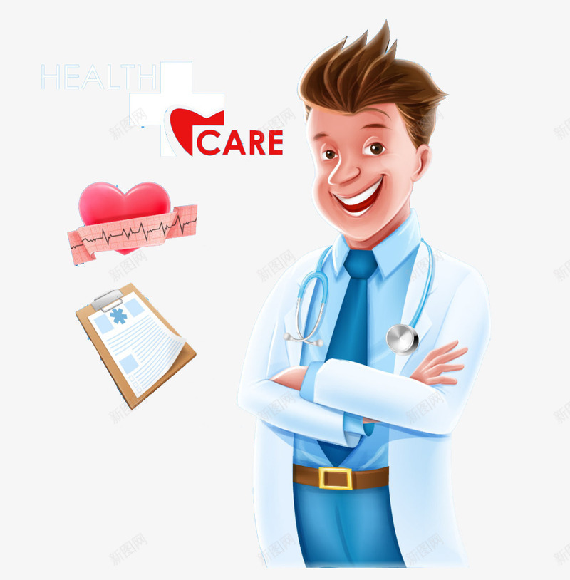 医生png免抠素材_新图网 https://ixintu.com CARE 医生 卡通 国外 手绘