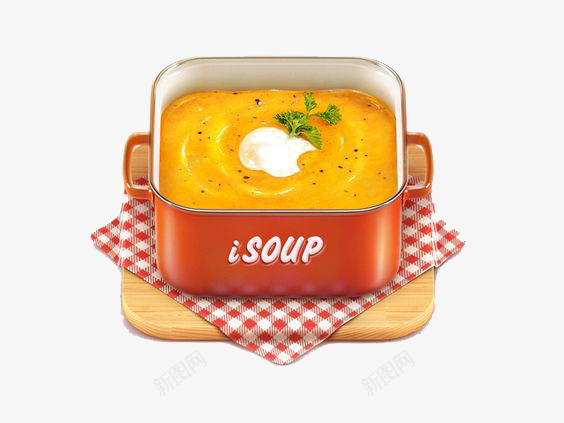 卡通浓汤png免抠素材_新图网 https://ixintu.com SOUP 南瓜汤 汤汁 西餐浓汤 食物