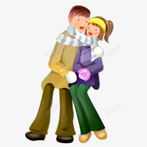 情侣png免抠素材_新图网 https://ixintu.com 女孩 幸福 拥抱 爱情 男孩