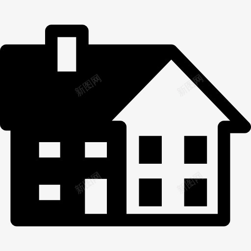 房子的烟囱图标png_新图网 https://ixintu.com 家居 建筑 房地产 房子 门 门窗
