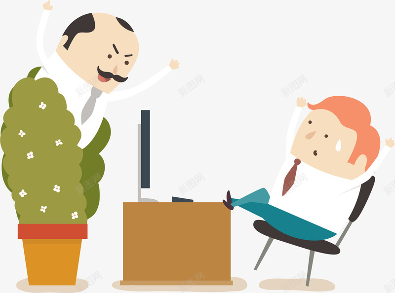 人物卡通png免抠素材_新图网 https://ixintu.com 卡通火冒三丈 卡通素材 发火的老板 发火的领导 商业人物素材 商业素材 商务素材 矢量卡通素材 矢量素材 老板 领导