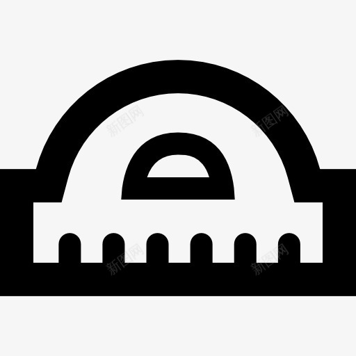 半圆尺校工具图标png_新图网 https://ixintu.com 图标 学校 尺 工具 扇形尺 教育的角度 教育类 测量 角度尺