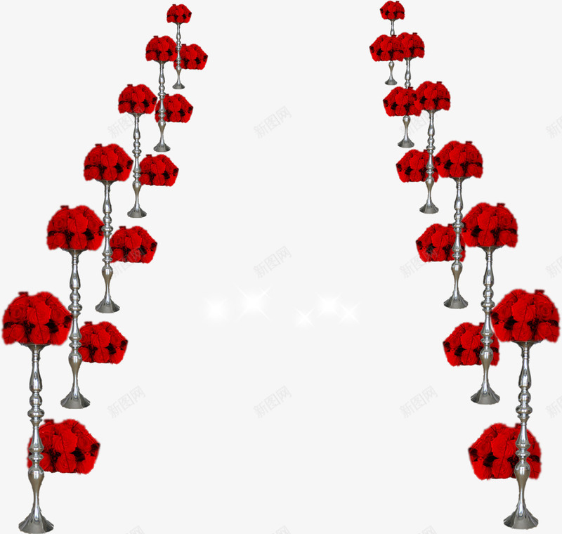 红色场地布置花朵png免抠素材_新图网 https://ixintu.com 场地 布置 红色 花朵