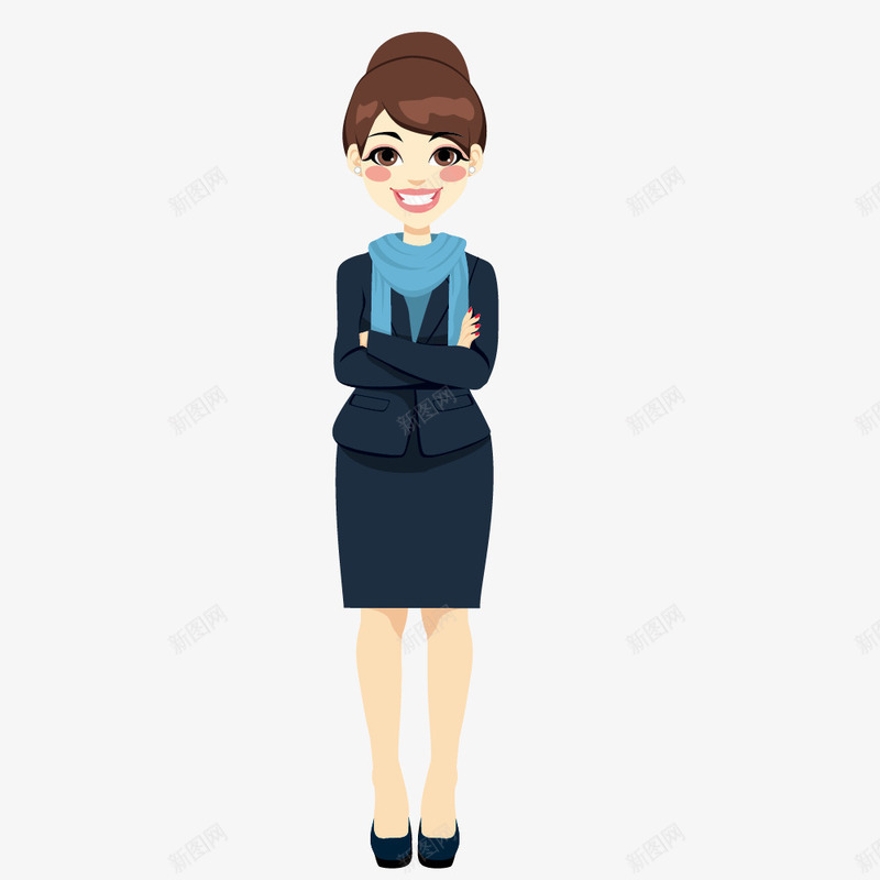 职业装西装短裙盘发女矢量图ai免抠素材_新图网 https://ixintu.com 女 盘发 短裙 职业装 西装 矢量图