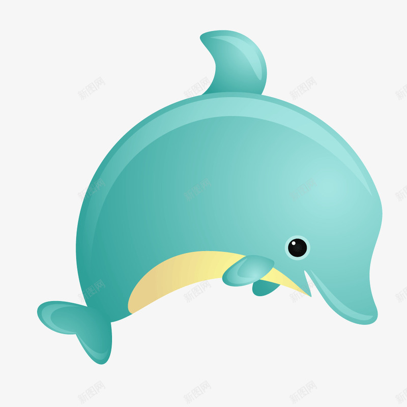 蓝色可爱胖嘟嘟海豚矢量图ai免抠素材_新图网 https://ixintu.com 可爱 可爱蓝色 海豚 胖嘟嘟 蓝色 矢量图