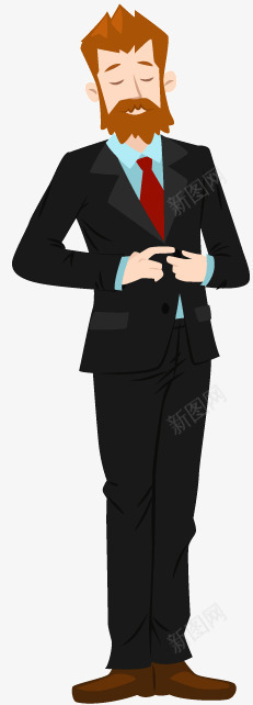 时尚商务男子矢量图ai免抠素材_新图网 https://ixintu.com 人物商务男子西装 矢量图