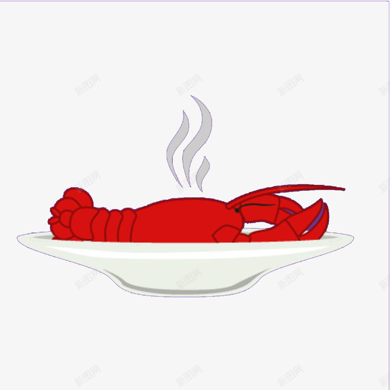 卡通吃龙虾png免抠素材_新图网 https://ixintu.com 冒烟的龙虾 卡通吃龙虾 吃龙虾 煮龙虾 熟了的龙虾 红色的龙虾
