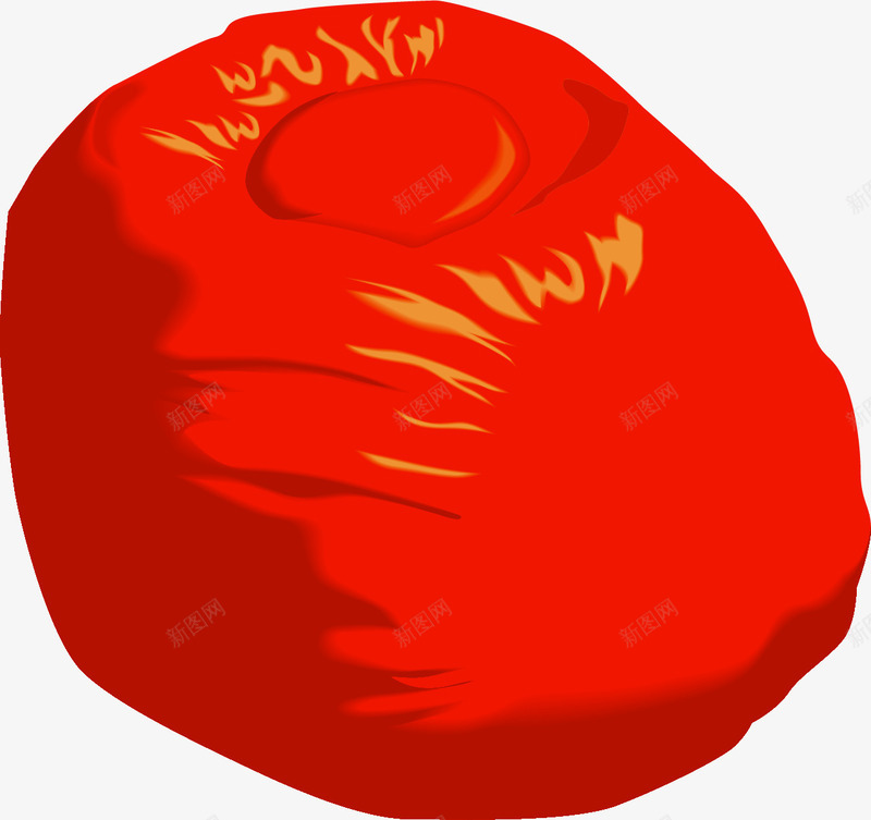 手绘懒人沙发png免抠素材_新图网 https://ixintu.com 懒人沙发 手绘 红色