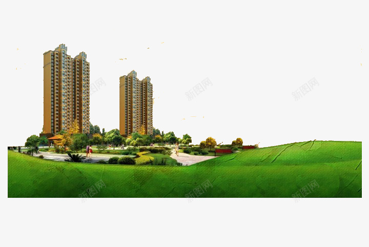 房地产宣传广告png免抠素材_新图网 https://ixintu.com 宣传 广告 房地产