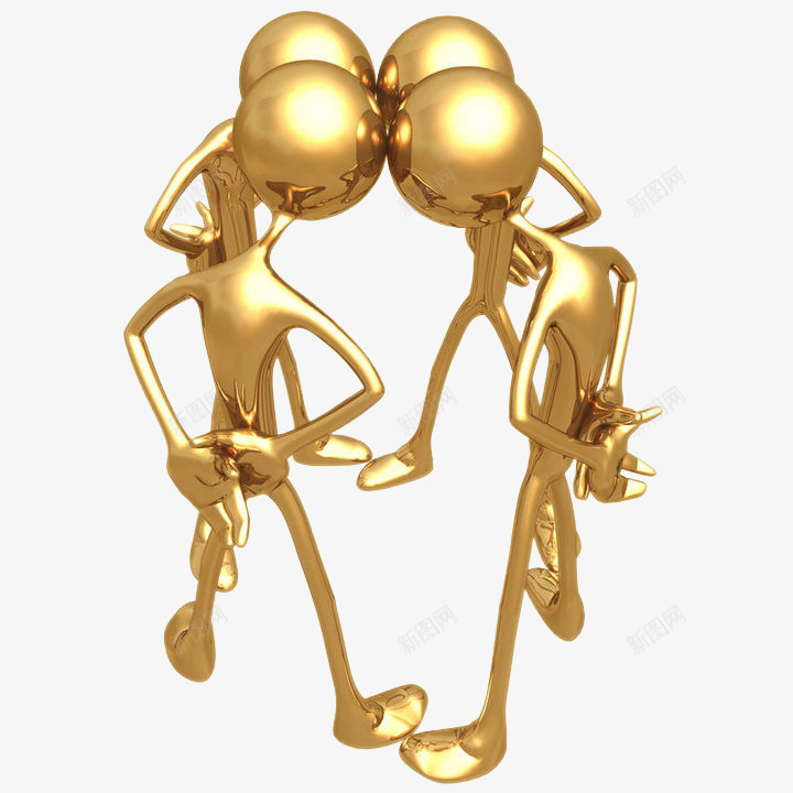 金人png免抠素材_新图网 https://ixintu.com 人 四人 金人 金子 金色