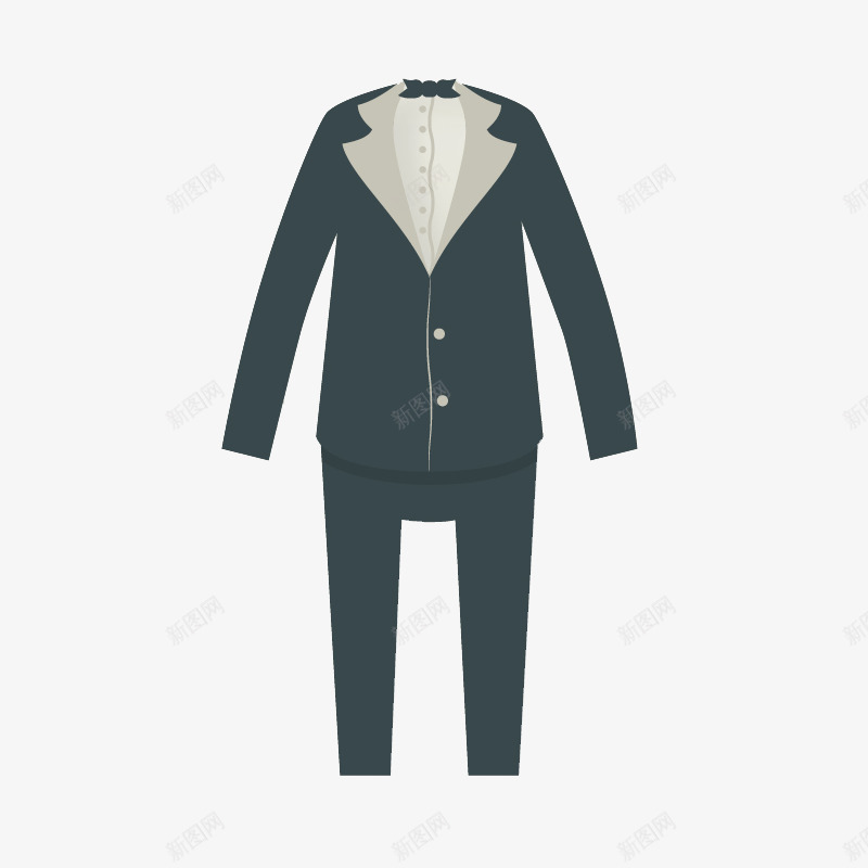 黑色新郎礼服png免抠素材_新图网 https://ixintu.com 婚礼 新郎 西装