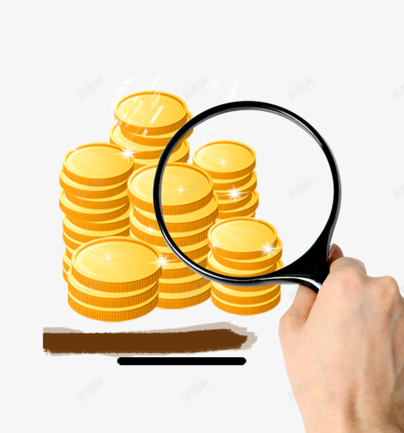金融png免抠素材_新图网 https://ixintu.com 投资 放大镜 理财 财富 金币 金融商业 金融投资 金融海报 金融设计