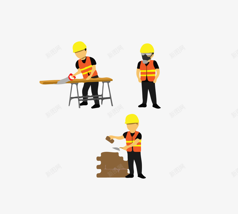 消防人员工作人员png免抠素材_新图网 https://ixintu.com 工作人员 扁平化 桌子 消防人员 消防服 砖块