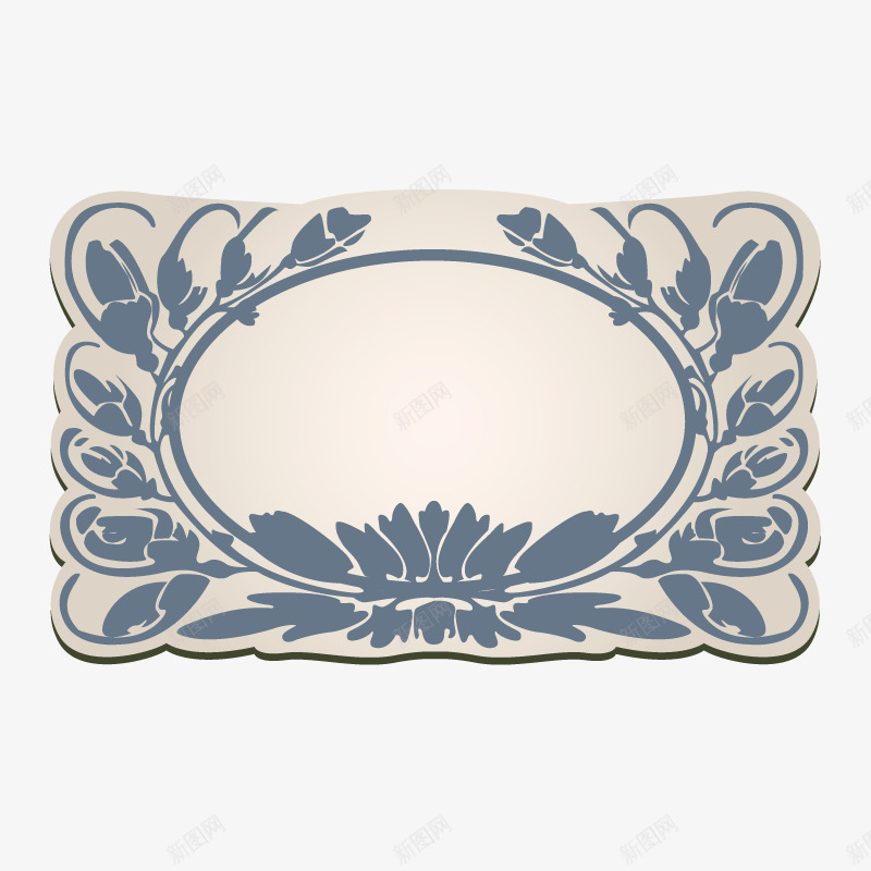 蓝色花纹文字底板矢量图ai免抠素材_新图网 https://ixintu.com 传统花纹 古典花纹 底纹边框 欧式花纹 欧式装饰花纹 矢量素材 花纹花边 装饰花纹 边框花边 矢量图