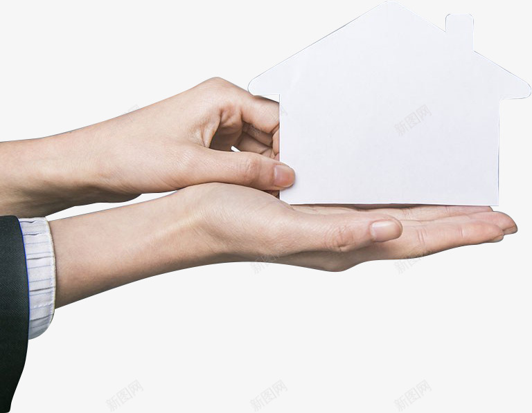 双手托着房子png免抠素材_新图网 https://ixintu.com 住宅 地产 房子 金融