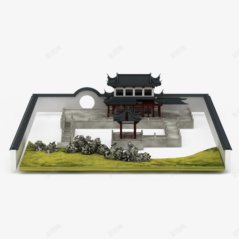 方形庭院古典楼阁png免抠素材_新图网 https://ixintu.com 古典楼阁 复古 复古庭院 庭院 庭院古典楼阁 方形 方形庭院古典楼阁