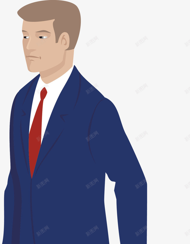 卡通成功人士矢量图ai免抠素材_新图网 https://ixintu.com 专业人员 蓝色 西装 矢量图